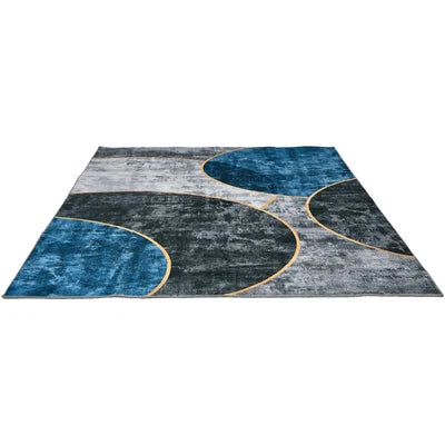 FR-PFW-GEO-A-2838 Oikiture Abstract Geometric Area Rug Washable Low Pile Carpet Decor 280X380cm