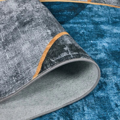 FR-PFW-GEO-A-2838 Oikiture Abstract Geometric Area Rug Washable Low Pile Carpet Decor 280X380cm