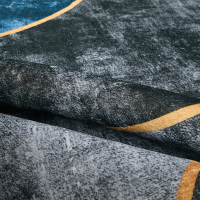FR-PFW-GEO-A-2838 Oikiture Abstract Geometric Area Rug Washable Low Pile Carpet Decor 280X380cm