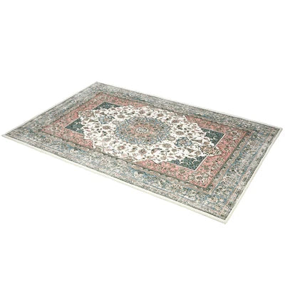 FR-PFW-PER-A-2838 Oikiture Vintage Persian Area Rug Washable Soft Low Pile Carpet 280X380cm