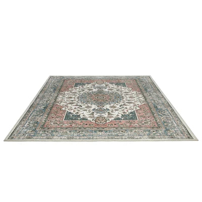 FR-PFW-PER-A-2838 Oikiture Vintage Persian Area Rug Washable Soft Low Pile Carpet 280X380cm
