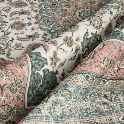 FR-PFW-PER-A-2838 Oikiture Vintage Persian Area Rug Washable Soft Low Pile Carpet 280X380cm