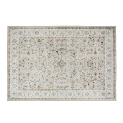 FR-PFW-PER-B-1623 Oikiture Vintage Oriental Floral Area Rug Washable Low Pile Carpet 160X230cm