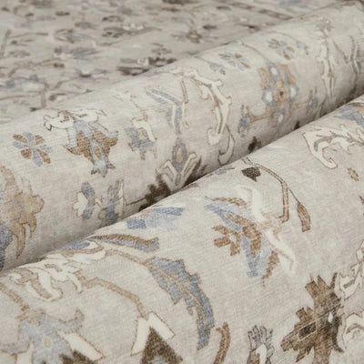 FR-PFW-PER-B-1623 Oikiture Vintage Oriental Floral Area Rug Washable Low Pile Carpet 160X230cm