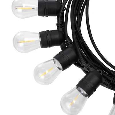 FSL-SOLAR-S1430-BK Mazam 30M Solar LED Festoon String Lights Christmas Waterproof Outdoor Garden