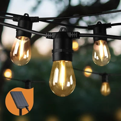 FSL-SOLAR-S1430-BK Mazam 30M Solar LED Festoon String Lights Christmas Waterproof Outdoor Garden