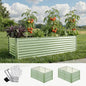 GB-73-12080-GN-2PC Livsip Garden Bed 240x80x73CM Raised Container Vegetable Planter Box Green