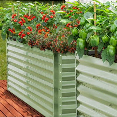 GB-73-12080-GN-2PC Livsip Garden Bed 240x80x73CM Raised Container Vegetable Planter Box Green