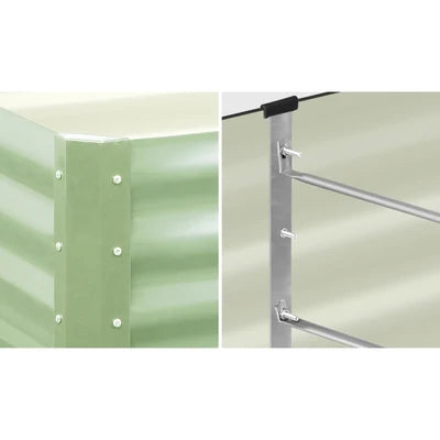 GB-73-12080-GN-2PC Livsip Garden Bed 240x80x73CM Raised Container Vegetable Planter Box Green