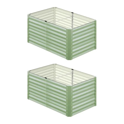 GB-73-12080-GN-2PC Livsip Garden Bed 240x80x73CM Raised Container Vegetable Planter Box Green