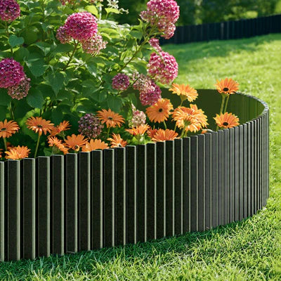 GB-EDGE-200030-BK Livsip Garden Edging 20mx30cm Landscape Lawn Edge Border DIY Fence Steel Black