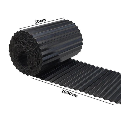 GB-EDGE-200030-BK Livsip Garden Edging 20mx30cm Landscape Lawn Edge Border DIY Fence Steel Black