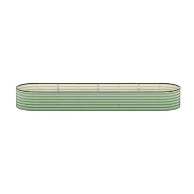 GB-O56-32080-GN Livsip Garden Bed 320x80x56cm Planter Box Raised Container Galvanised Green