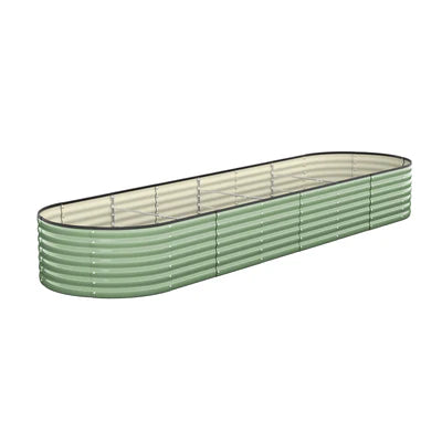 GB-O56-32080-GN Livsip Garden Bed 320x80x56cm Planter Box Raised Container Galvanised Green