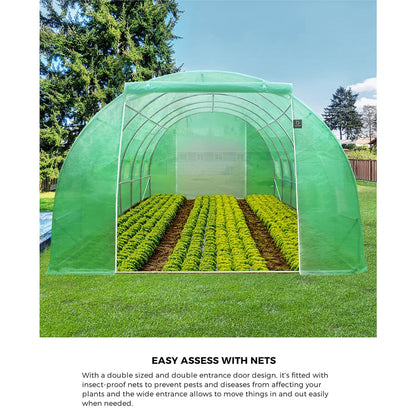 GH-T-6-3-AB Livsip Greenhouse 6MX3M Walk in Green House Tunnel Plant Garden Shed Storage