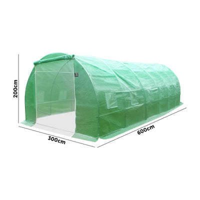 GH-T-6-3-AB Livsip Greenhouse 6MX3M Walk in Green House Tunnel Plant Garden Shed Storage