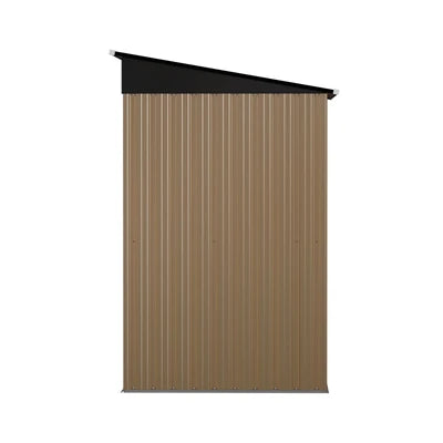 GS-4X6-GYBR Livsip Garden Shed 1.94x1.21M Outdoor Storage Tool Workshop Cabin Steel House