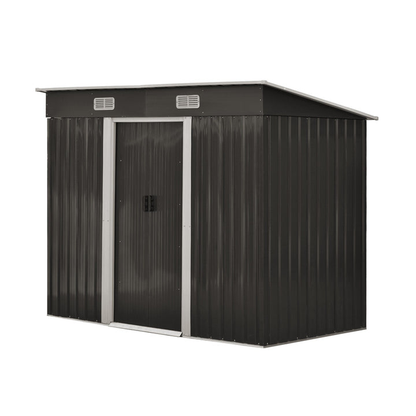 GS-4X8-GY-ABC Livsip Garden Shed Outdoor Storage Sheds 2.38x1.31M Grey Color | Garden Furniture