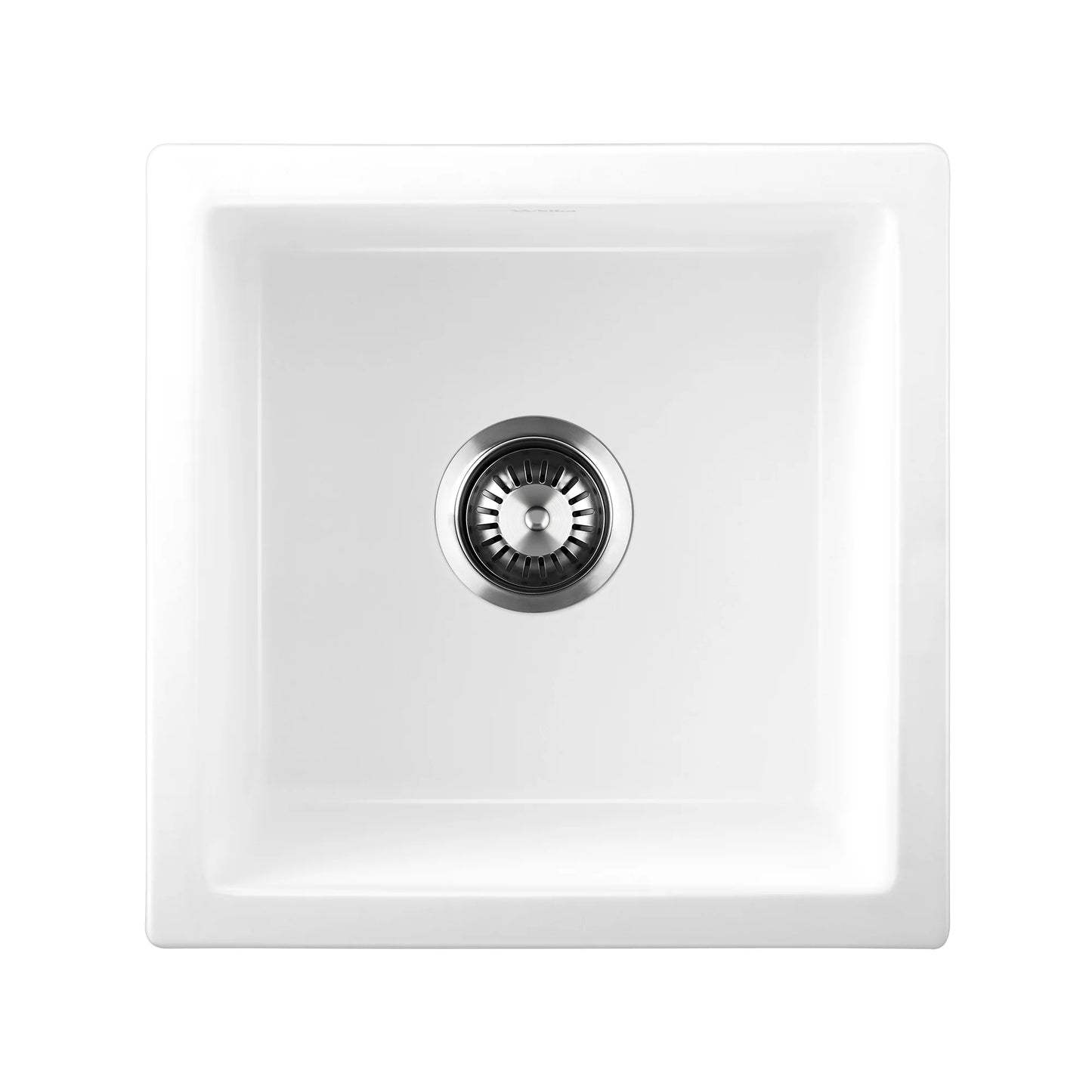 GSK-4545-WH Welba Kitchen Sink Granite Basin Single Bowl 45cmx45cm White