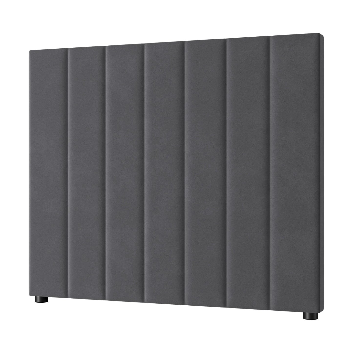 HB-EDDI-VV-GY Oikiture Bed Frame Headboard King Single Size Head Bedhead Grey Velvet