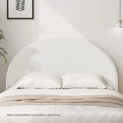 HB-MUNA-K-SP-WH Oikiture Bed Head King Size Headboard Bedhead Boucle White