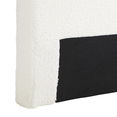 HB-MUNA-K-SP-WH Oikiture Bed Head King Size Headboard Bedhead Boucle White