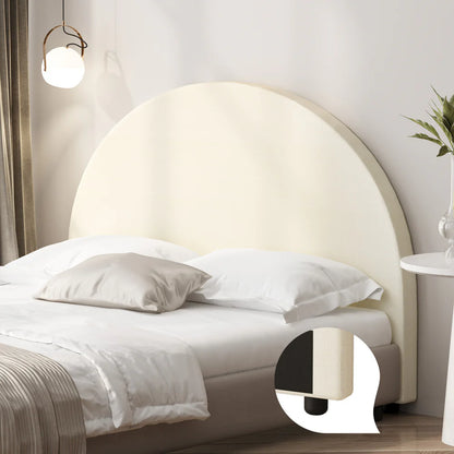 HB-MUNA-S-BG Oikiture Bed Head Single Size Headboard Fabric Beige