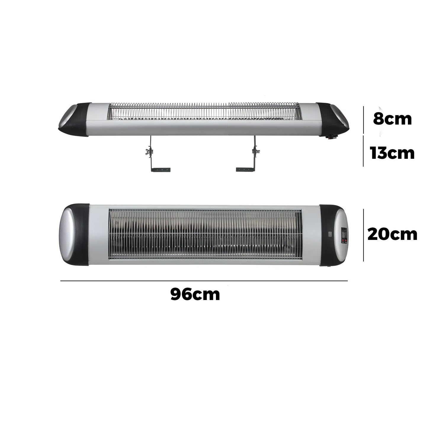 HT-B1-IH25R-SIBK Vevare Electric Strip Infrared Heater Radiant 2500W Remote