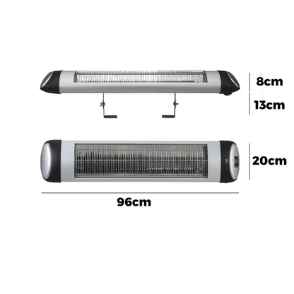 HT-B1-IH25R-SIBK Vevare Electric Strip Infrared Heater Radiant 2500W Remote