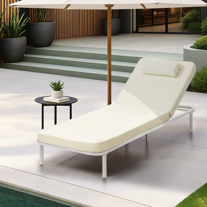 SL-VERI-BE Livsip Sun Lounge Outdoor Lounger Sofa Day Bed Patio Furniture Setting Beige