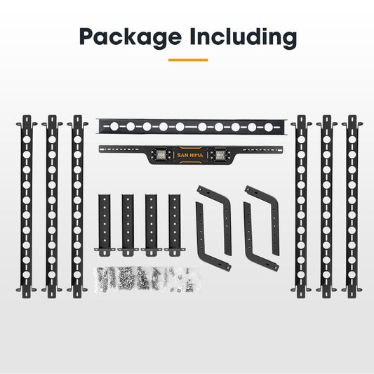 SH-TUBE-RACK-UNI San Hima Universal Ute Tub Rack 3mm Powder Coated Steel Adjustable Height Widt