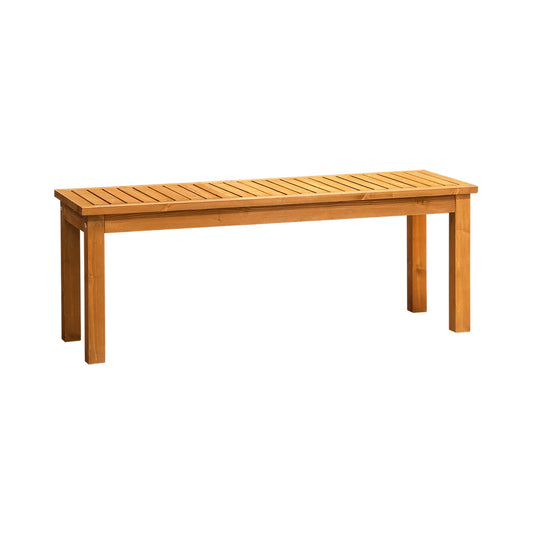 OD-GB-WD-120-WD Livsip 120cm Garden Bench Outdoor Slatted Seat Wood Patio Dining Chair 2 Seater