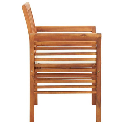 45964 vidaXL Garden Dining Chair with Cushion Solid Acacia Wood Cream