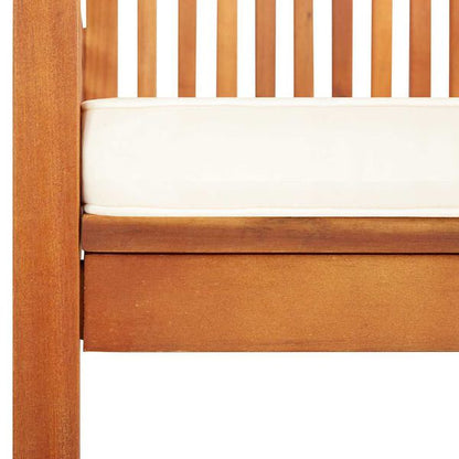 45964 vidaXL Garden Dining Chair with Cushion Solid Acacia Wood Cream