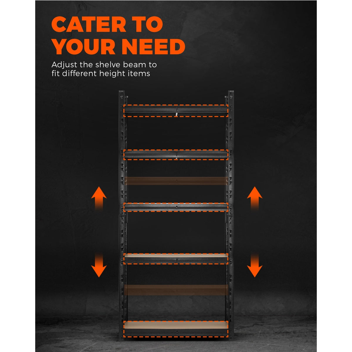 WR-A2-S1-BK-2PC Sharptoo Warehouse Shelving Garage Shelves Storage Steel Rack Pallet Shelf1.5mx2