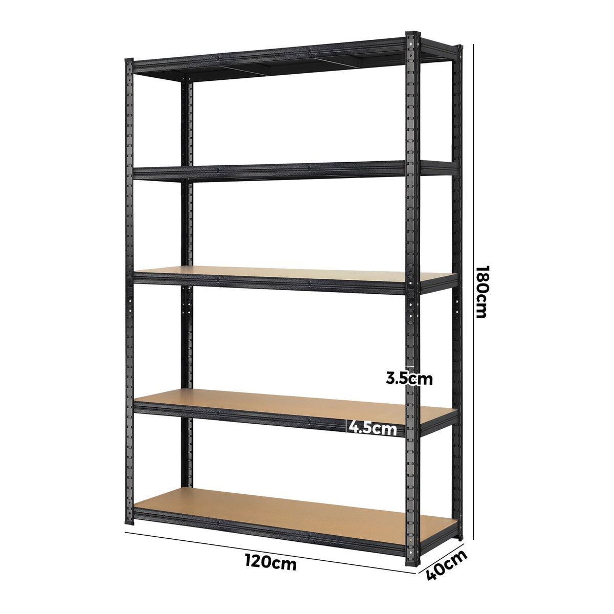 WR-A1-S3-BK Sharptoo Garage Shelving Warehouse Shelves Storage Rack Pallet Racking 1.8*1.2m