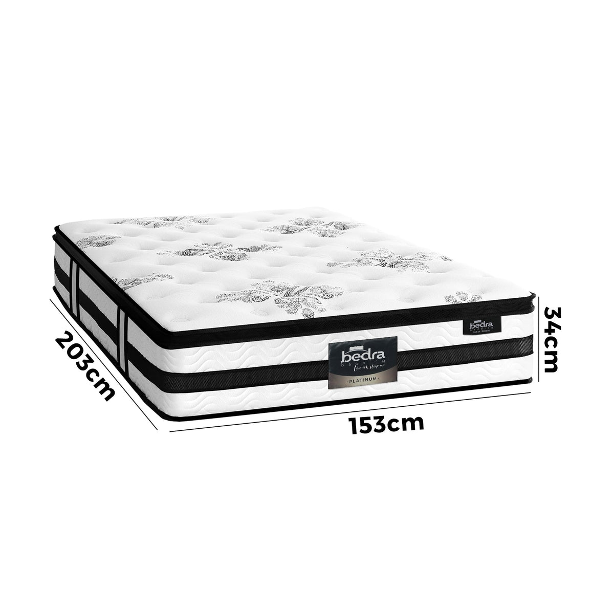 MAT-A10-M908-Q Bedra Queen Mattress Bed 34CM Cool Gel Foam Pocket Spring Medium Firm