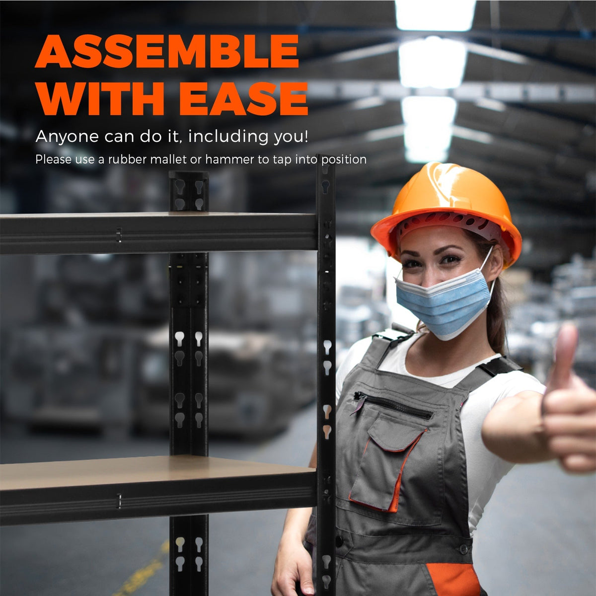 WR-A2-S1-BK-2PC Sharptoo Warehouse Shelving Garage Shelves Storage Steel Rack Pallet Shelf1.5mx2