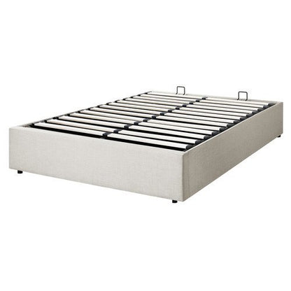 BF-B-TOTI-Q-BG-ABOkiture Queen Size Gas Lift Bed Frame Beige Color