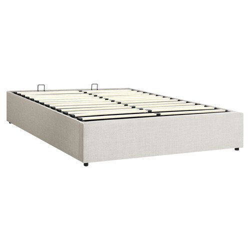 BF-B-TOTI-Q-BG-ABOkiture Queen Size Gas Lift Bed Frame Beige Color