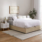 BF-B-TOTI-Q-BG-ABOkiture Queen Size Gas Lift Bed Frame Beige Color