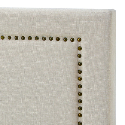 HB-ELLE-KS-BG Oikiture King Single Bed Headboard Bedhead Beige