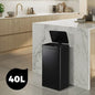 BIN-MT-B1-40L-BK Oikiture 40L Motion Sensor Rubbish Bin Kitchen Waste Can Stainless Steel Black