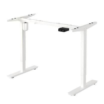SD-LEG-S1-WH Oikiture Standing Desk Frame Only with Single Motor Electric Sit Stand Desk Adjustable Height White