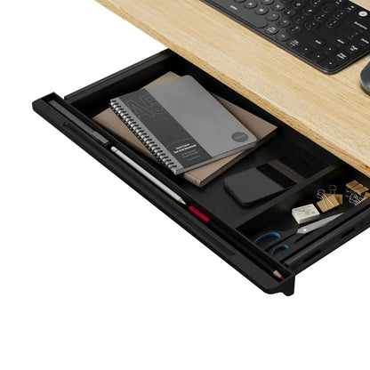 DB-DRAW-PLS-BK Oikiture Under Desk Drawer Pull-Out Drawer Sliding Tray Storage Organizer Black