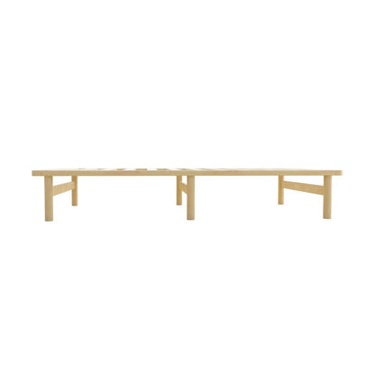 BF-W-A55-PFM-S-WD Ellisha Pine Wood Bed Base Single Wood
