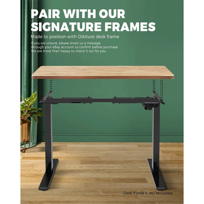 DB-A3-OAK Oikiture Standing Desk Table Top Only For Office Computer Desk Oak 140cm