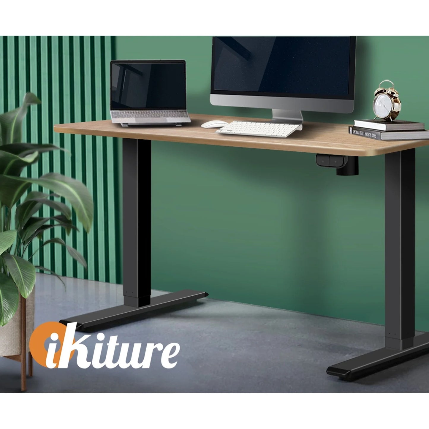 DB-A3-OAK Oikiture Standing Desk Table Top Only For Office Computer Desk Oak 140cm