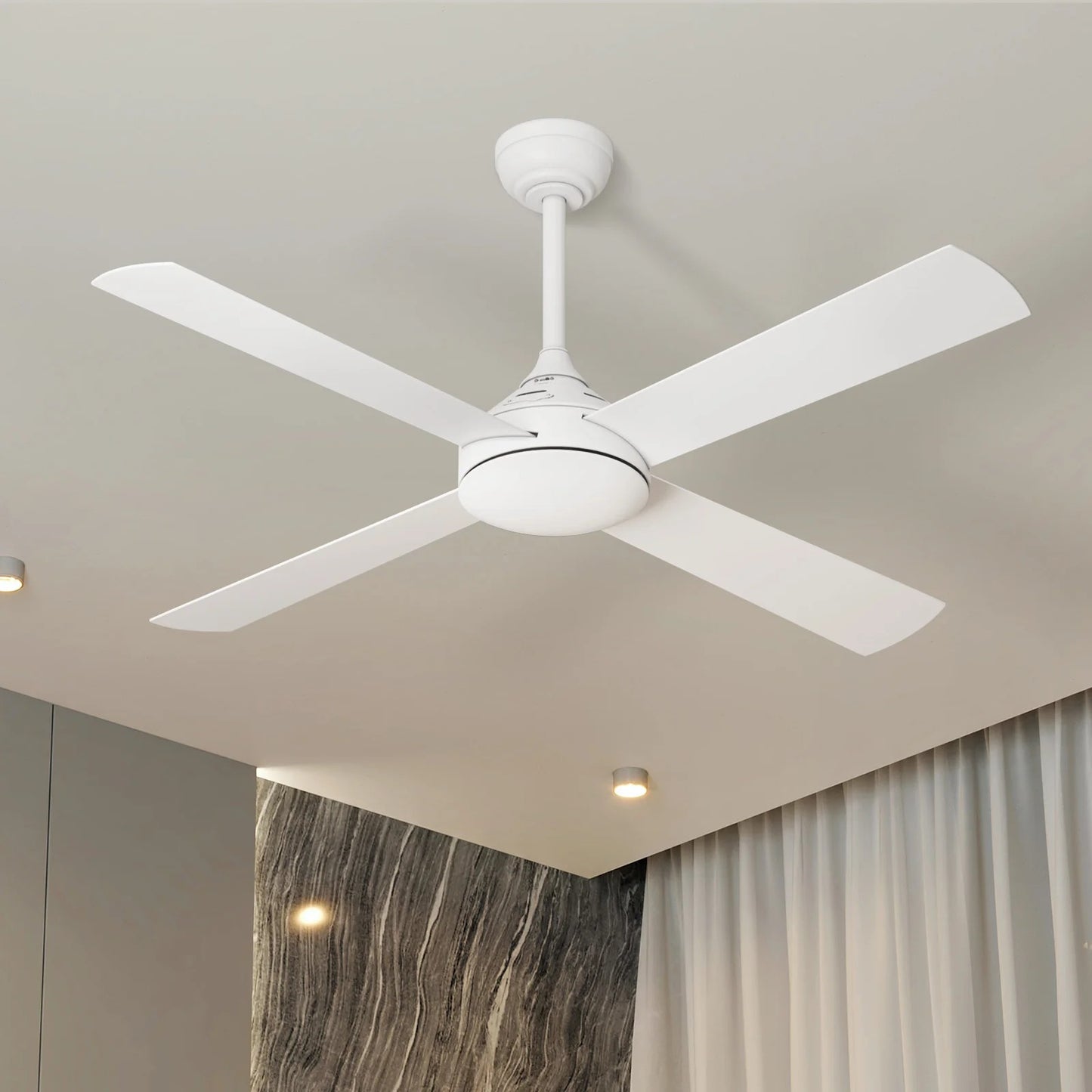 CF-A1-NL-WH Vevare 52'' Ceiling Fan AC Remote Control Timer 4 Blades White