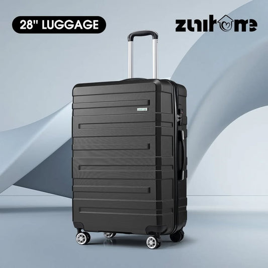 ZU-LGA028-BK ZUNI 28" Luggage Suitcase Trolley Set Travel TSA Lock Storage Hard Case Black